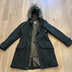 I. Spiewak & Sons Hooded, Long Toggle Coat (Heavy, Size Small)